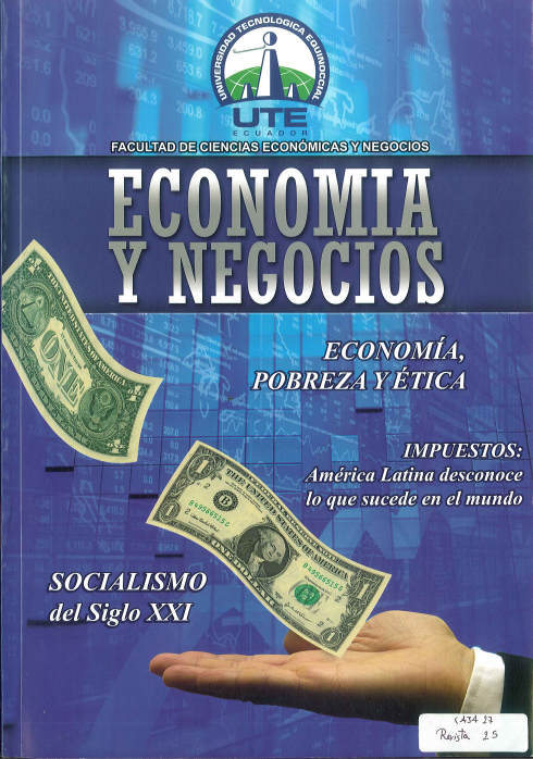 					Ver Vol. 1 Núm. 1 (2010): Revista Economía y Negocios (Enero - Diciembre 2010)
				